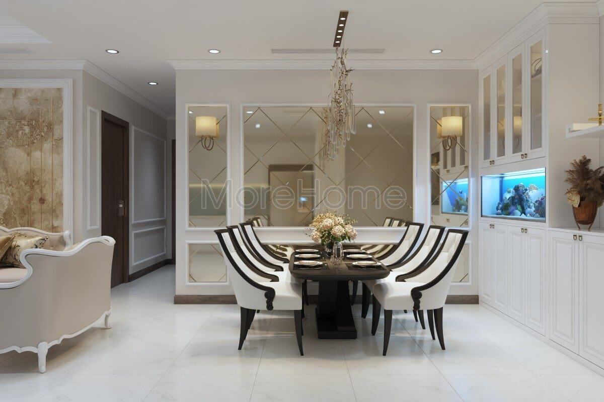 Thiết kế nội thất phòng ăn căn hộ chung cư Vinhomes Bason Thiết kế căn hộ chung cư Vinhomes Bason